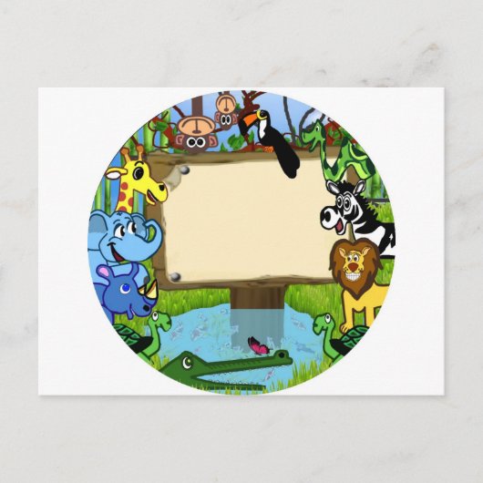 Carte Postale S'amuser avec les animaux (Devant)