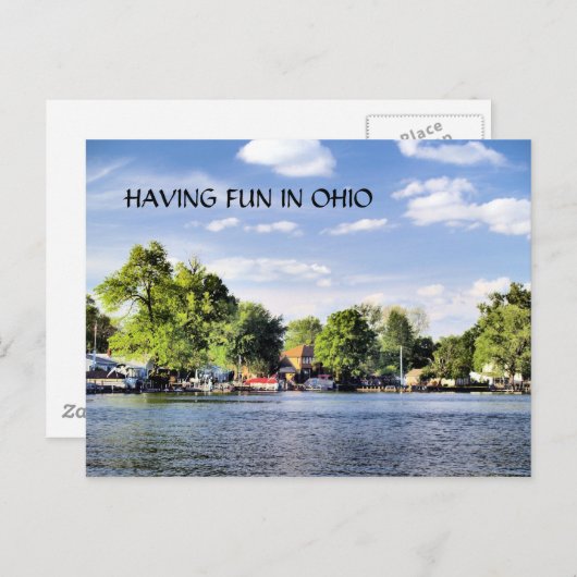 CARTE POSTALE S'AMUSER EN OHIO POSTCARD (Devant / Derrière)