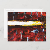 Carte Postale "San Andreas" - Art Abstrait moderne (Devant / Derrière)