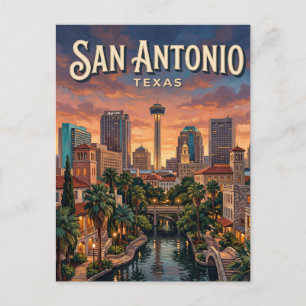 Carte Postale San Antonio Skyline Texas