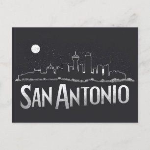 Carte Postale San Antonio, Texas, Silhouette,