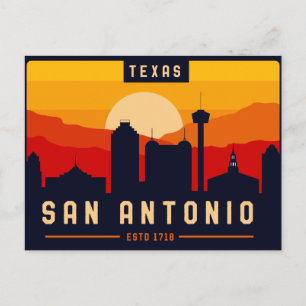 Carte Postale San Antonio Texas Skyline Cityscape