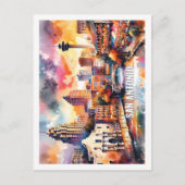 Carte Postale San Antonio Texas USA Famous Place aquarelle (Devant)