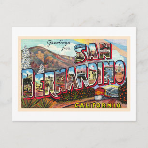 Carte Postale San Bernardino California CA Large Letter Postcard