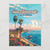 Carte Postale San Clemente California Beach Orange County Retro (Devant)