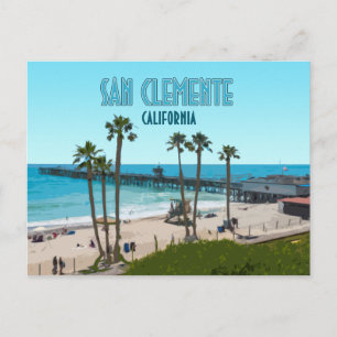 Carte Postale San Clemente Pier Beach Californie Vintage