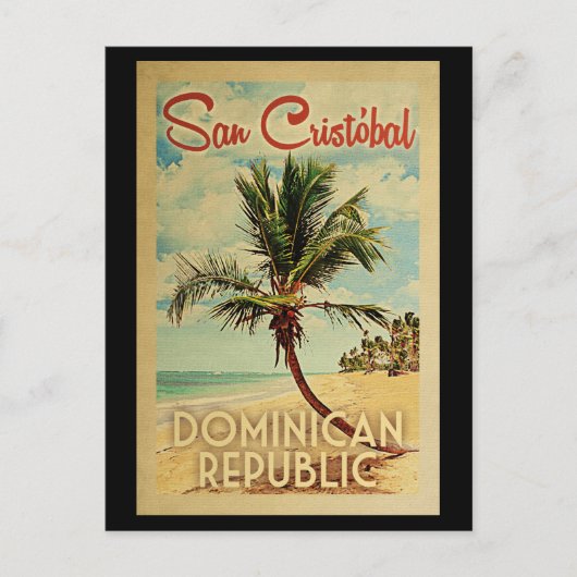 Carte Postale San Cristobal Palm Tree Vintage voyage (Devant)