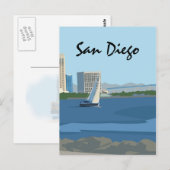 Carte postale San Diego Bay (Devant / Derrière)
