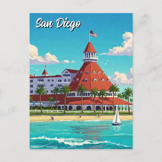 Carte Postale San Diego California Coronado Hotel (Devant)