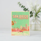 Carte Postale San Diego California Downtown Souvenirs 1950 (Debout devant)