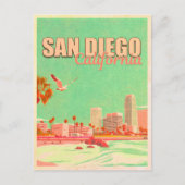 Carte Postale San Diego California Downtown Souvenirs 1950 (Devant)