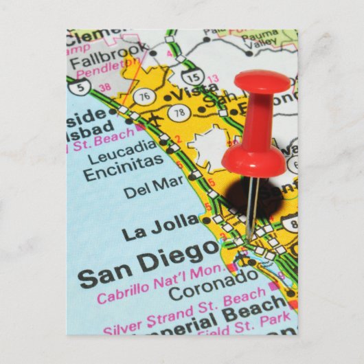 Carte Postale San Diego, Californie (Devant)