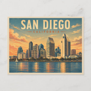 Carte Postale San Diego Californie Vintage