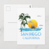 Carte Postale San Diego Californie Voile (Devant / Derrière)