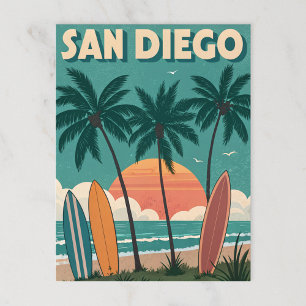 Carte Postale San Diego : Des Vibes De Surfs Été Sans Fin