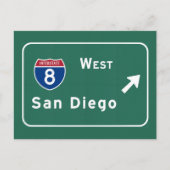 Carte Postale San Diego I-8 West Exit Interstate California Ca - (Devant)