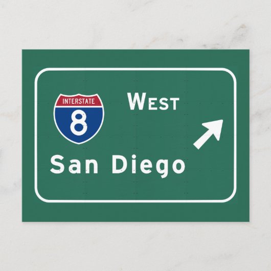 Carte Postale San Diego I-8 West Exit Interstate California Ca - (Devant)