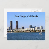 Carte postale San Diego | Vue baie (Devant / Derrière)