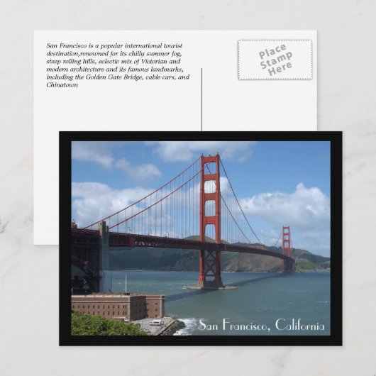 Carte postale San Francisco (Devant / Derrière)