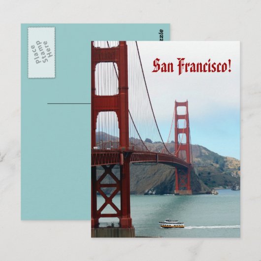 Carte Postale San Francisco (Devant / Derrière)