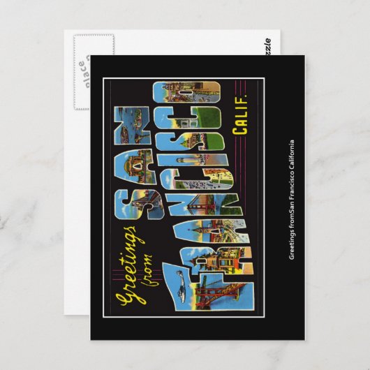 Carte Postale San Francisco (Devant / Derrière)