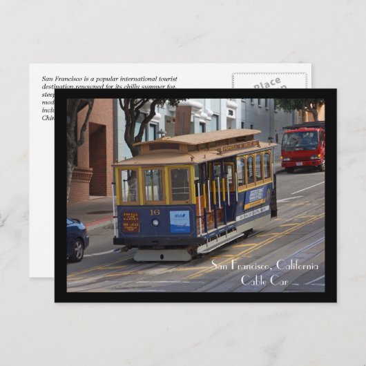 Carte postale San Francisco (Devant / Derrière)