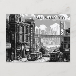 Carte postale San Francisco Black and White Travel