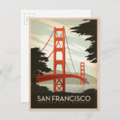 Carte Postale San Francisco, CA - Golden Gate Bridge (Devant / Derrière)