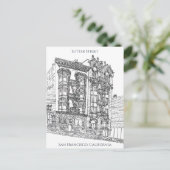 Carte Postale San Francisco, CA | Rue Sutter Dessin (Debout devant)