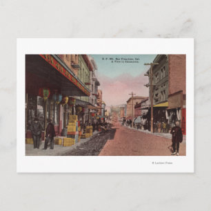 Carte Postale San Francisco, CADirt Road Vue de Chinatown
