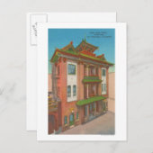 Carte Postale San Francisco, CAKong Chow Temple à Chinatown (Devant / Derrière)