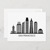 Carte postale San Francisco California Skyline (Devant / Derrière)