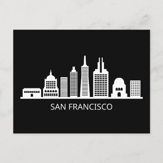 Carte Postale San Francisco California Skyline (Devant)