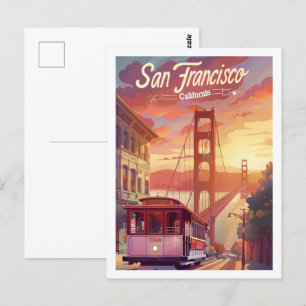 Carte Postale San Francisco California USA Vintage voyage Place