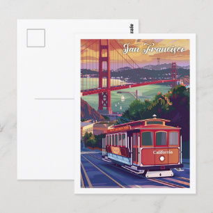 Carte Postale San Francisco California USA Vintage voyage Place