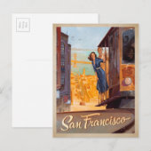 Carte Postale San Francisco, Californie - Trolly (Devant / Derrière)