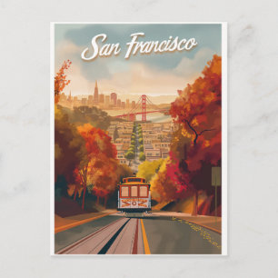 Carte Postale San Francisco, Californie Voyage Rétro
