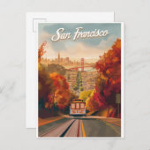 Carte Postale San Francisco, Californie Voyage Rétro (Devant / Derrière)