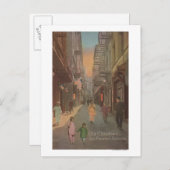 Carte Postale San Francisco, CAView de Old Chinatown Street (Devant / Derrière)