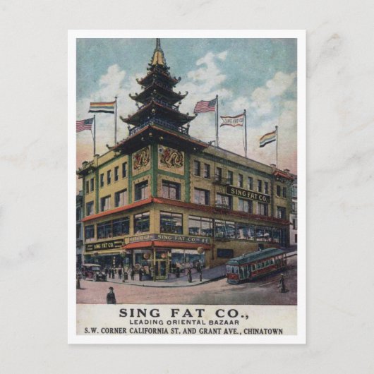 Carte Postale San Francisco Chinatown Sing Fat Oriental Bazaar (Devant)