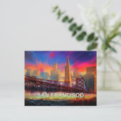 Carte Postale San Francisco City En Bord De Baie (Debout devant)