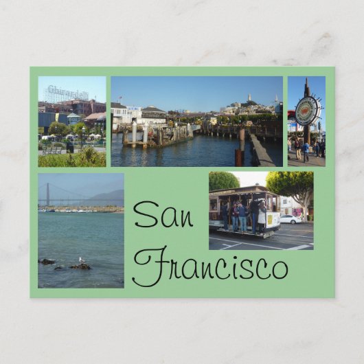Carte Postale San Francisco Collage (Devant)