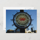 Carte postale San Francisco Fishermans Wharf (Devant / Derrière)