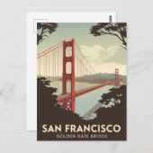 Carte Postale San Francisco Golden Gate Bridge View (Devant / Derrière)