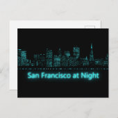 Carte Postale San Francisco la nuit (Devant / Derrière)