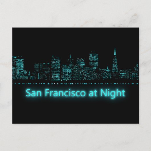 Carte Postale San Francisco la nuit (Devant)