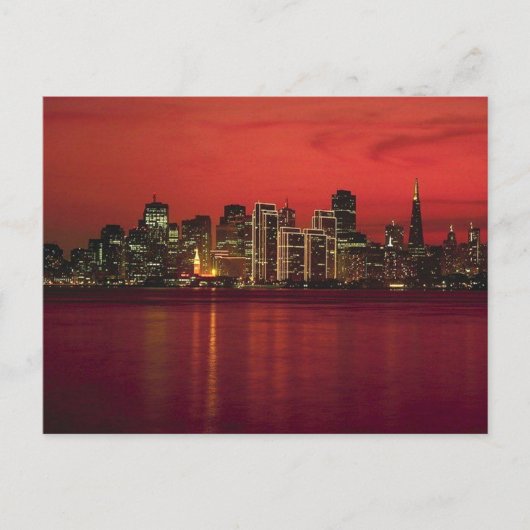 Carte Postale San Francisco Nitetime Skyline (Devant)