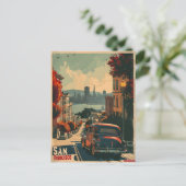 Carte Postale San Francisco Nostalgie Côtière Vintage (Debout devant)
