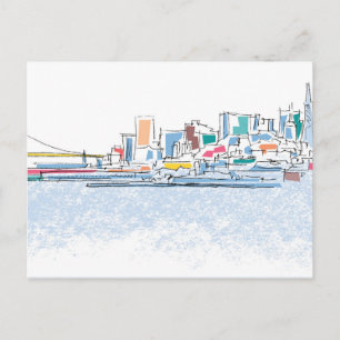 Carte Postale San Francisco panoramique, Californie