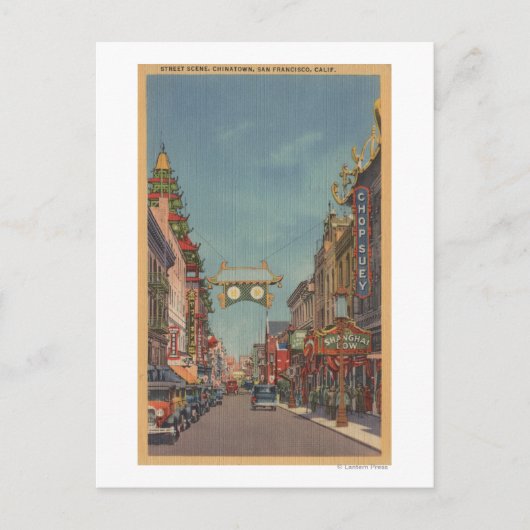 Carte Postale San Francisco, SCÈNE DE LA TÊTE DE Chinatown (Devant)